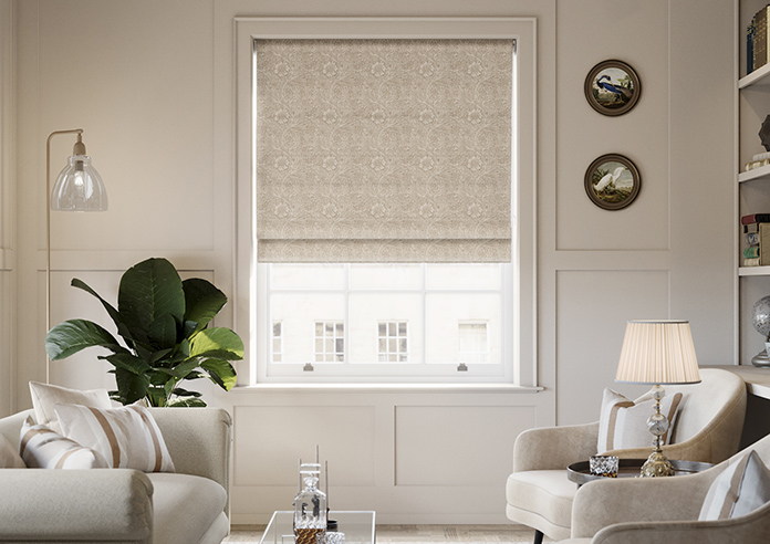 William Morris At Home Marigold, Woven Linen - Roman Blind - Image 3